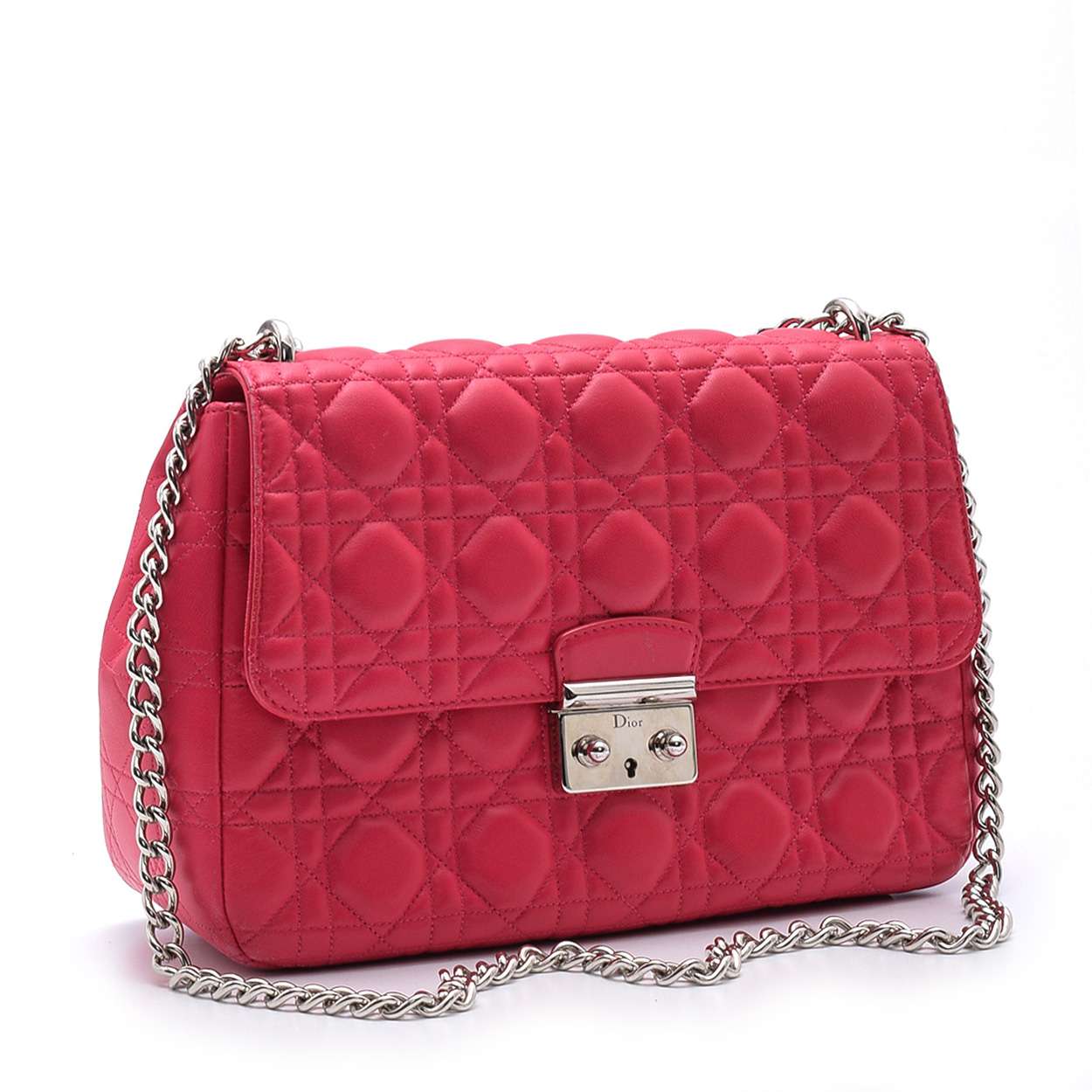 Christian Dior - Fuchsia Cannage Leather Miss Dior Flap Bag 